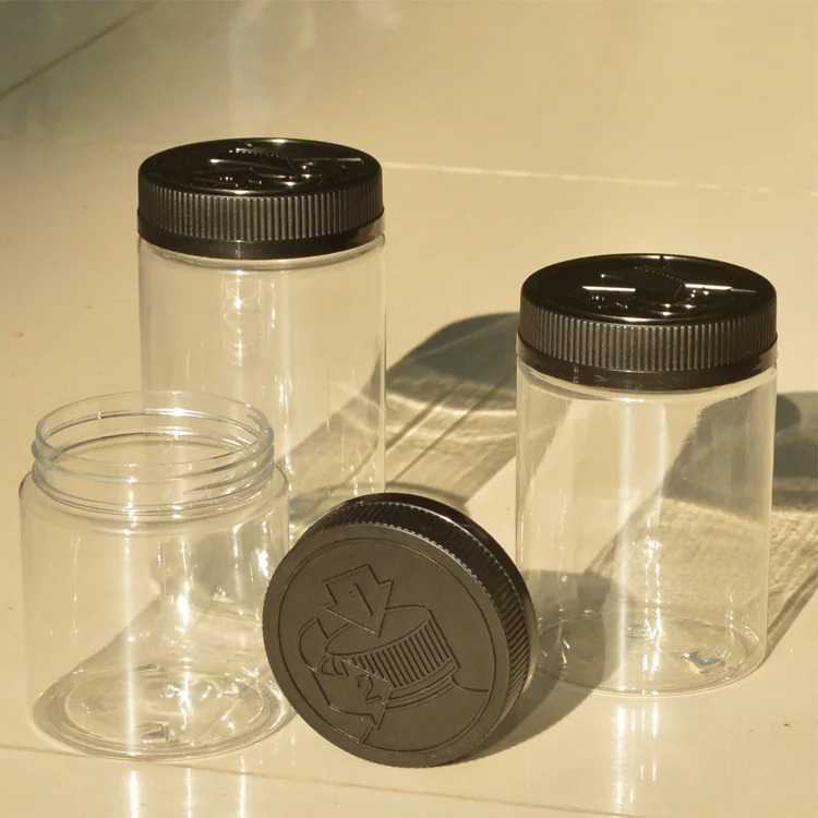 Customizable Nice Quality Reusable Plastic Jars 6 oz 8 oz 10 oz 12 oz With Child Resistance