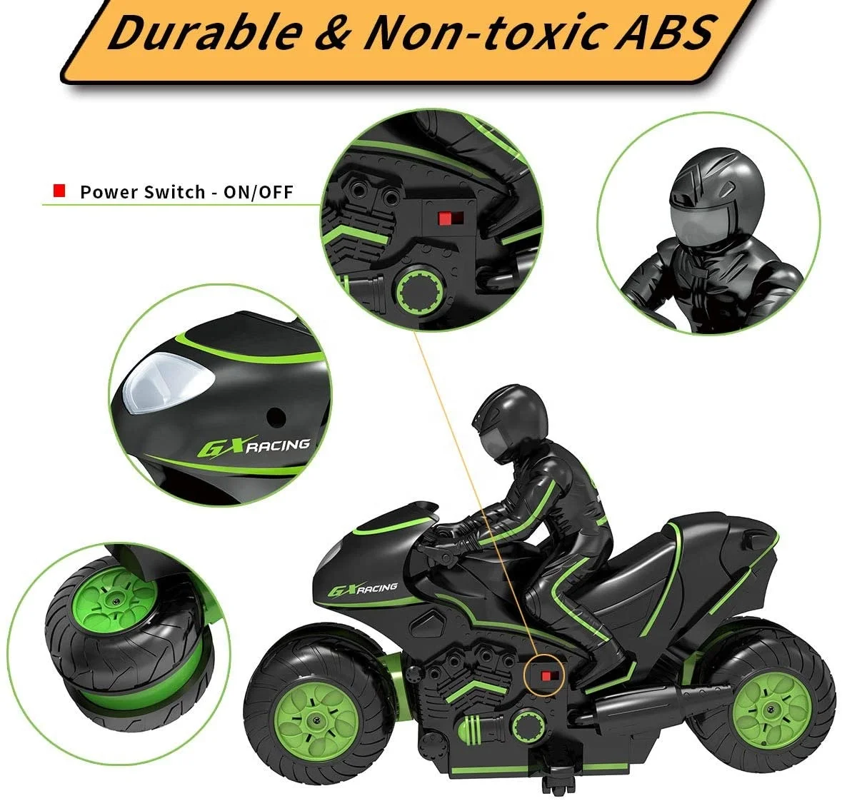 Hot selling remote radio control rc cars for kids adult with 2.4Ghz stunt 360 rotate motorcycle toy drift