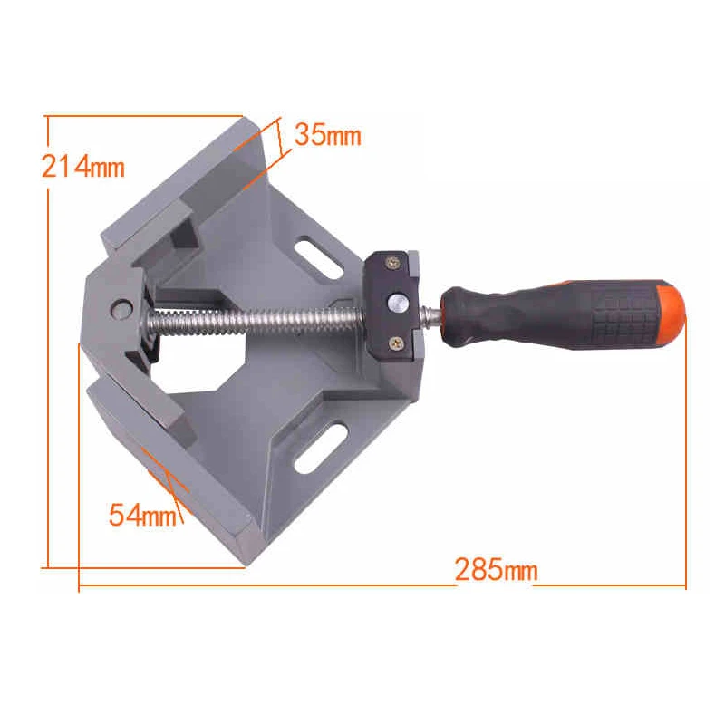 Single Handle Aluminum 90-degree Angle Clamps Woodworking Frame Clip Right Angle Folder Tool