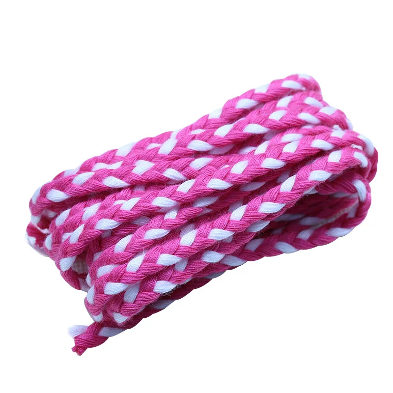 Mixcolor 5mm three-strand braid rope Curtain tying rope clothing accessories colorful braided flat rope