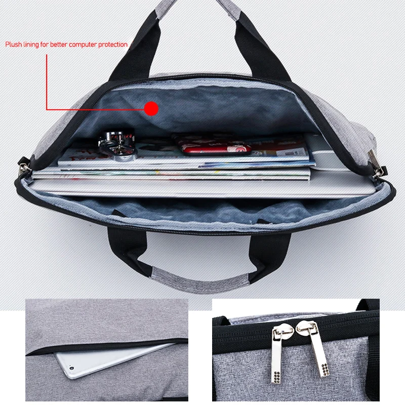 2024 13 14 15.6 Inch large capacity wholesale cheap price custom logo laptop bag case sleeve with strap