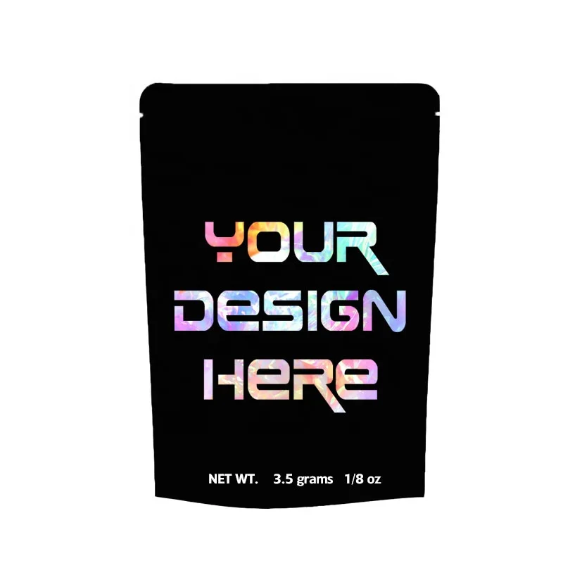 Digital Printed 1g 3.5g 7g 14g 28g Smell Proof Packaging Stand Up Pouch Soft Touch Cali Packs Smell Proof Mylar Bag With My Logo