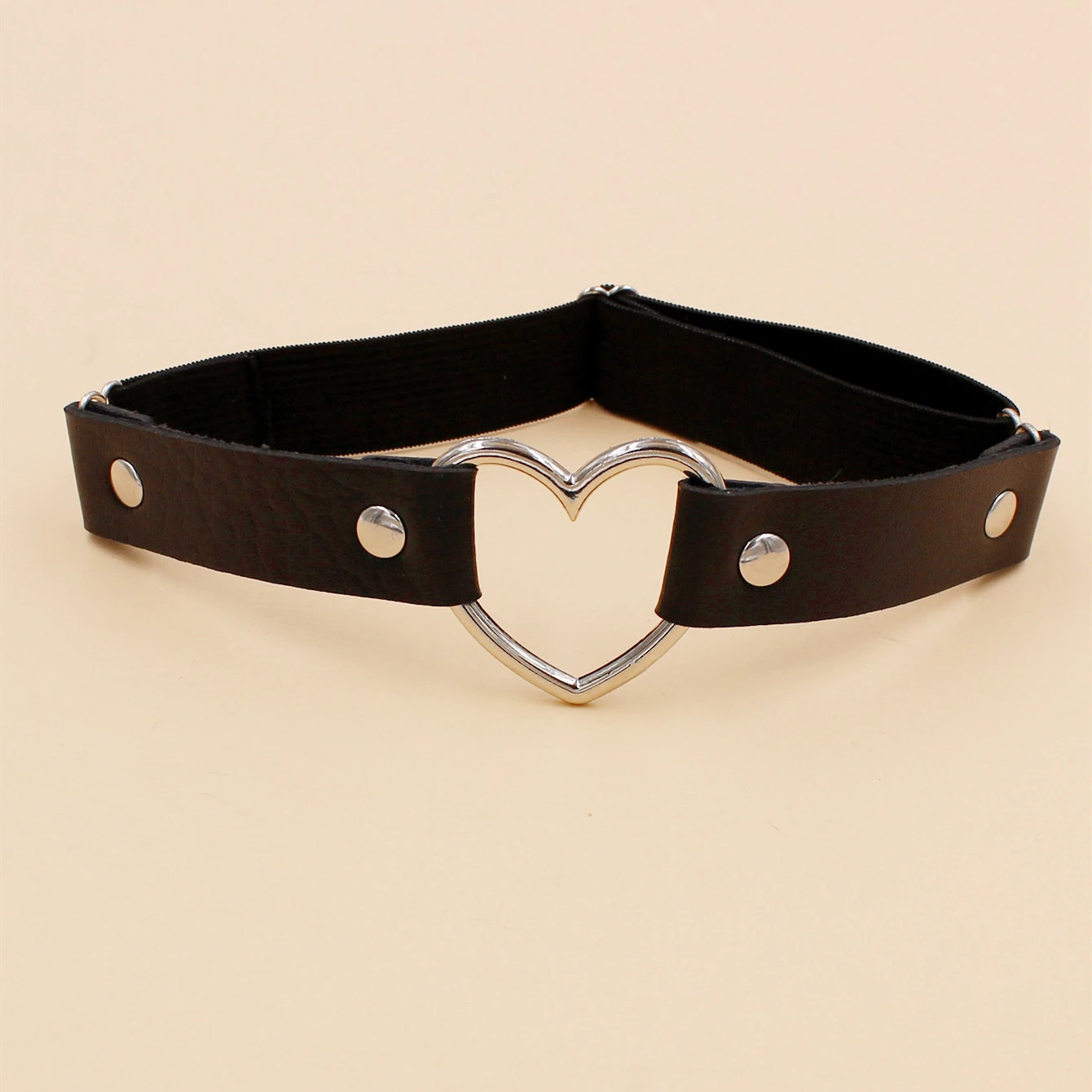 Girls personalized punk dancer leg loop garter costume accessories heart leather elastic leg garter