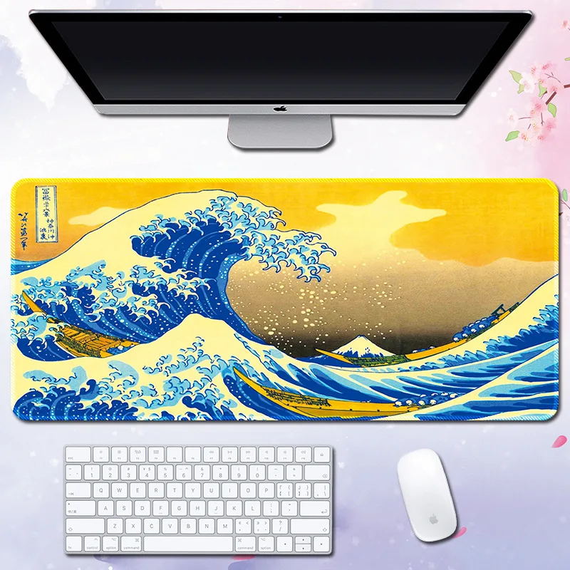 Custom Design Printed Large XXL Extended Natural Rubber polyester Cloth Gaming Desk Mat Mouse Pad