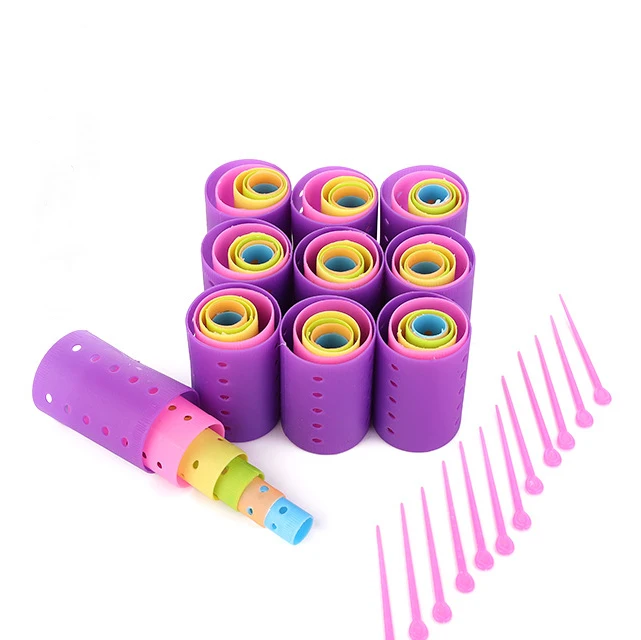 Лидер продаж Amazon, большой ролик для завивки волос из полипропилена с булавкой для длинных волос, без нагрева, самостоятельная завивка