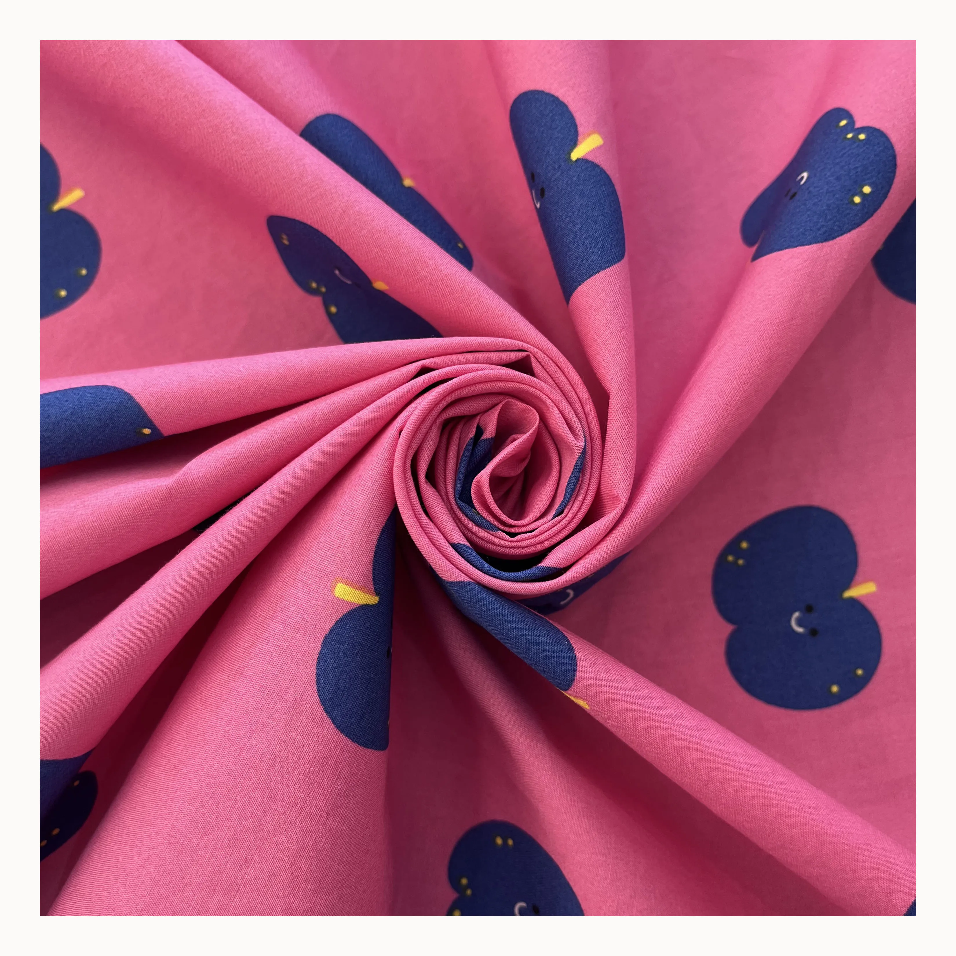 NO MOQ Factory Price Free sample NO MOQ 100% pure cotton apple fruit printed poplin fabric for dress
