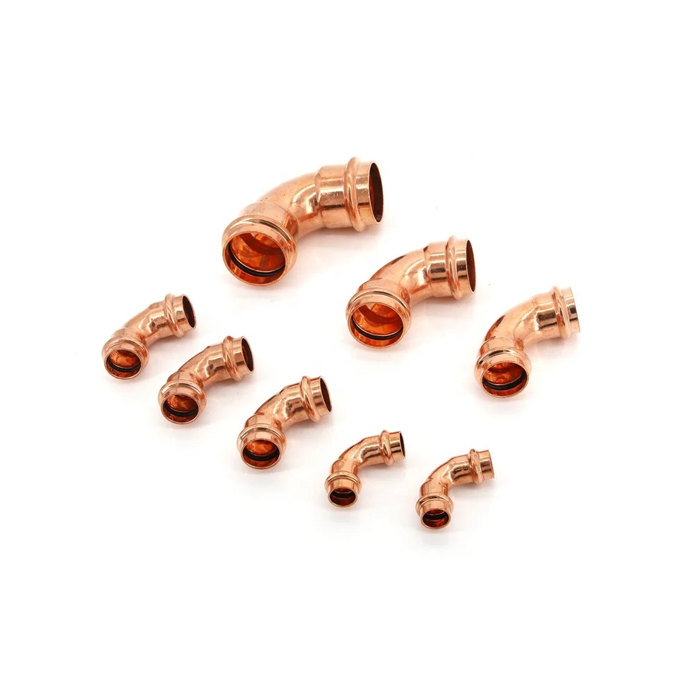 China Factory EN1057 BS2871 ASTM B 88 Copper Press Pipe Fitting 45 Degree Elbow