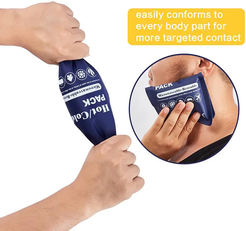 Wholeaser  Custom Reusable Ice Bag Hot & Cold Packs Hot Cold Gel Pack For Pain Relief