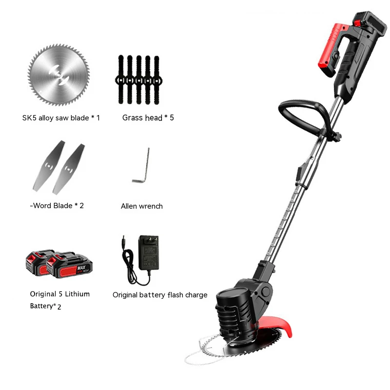 Lawn Mover Cordless Grass Cutter Machine Cordless Grass Trimmer Household Electric Lawn Mower Agricultural Weeder