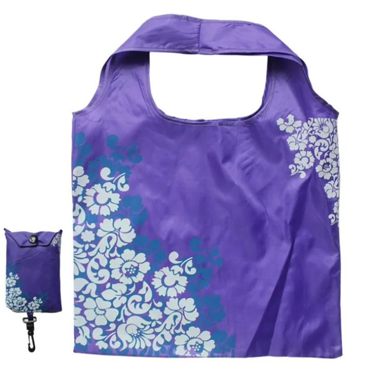 Vietnam Factory Wholesale Custom Logo RPET Printed Foldable Polyester Shopping Bag Reusable Grocery Bags