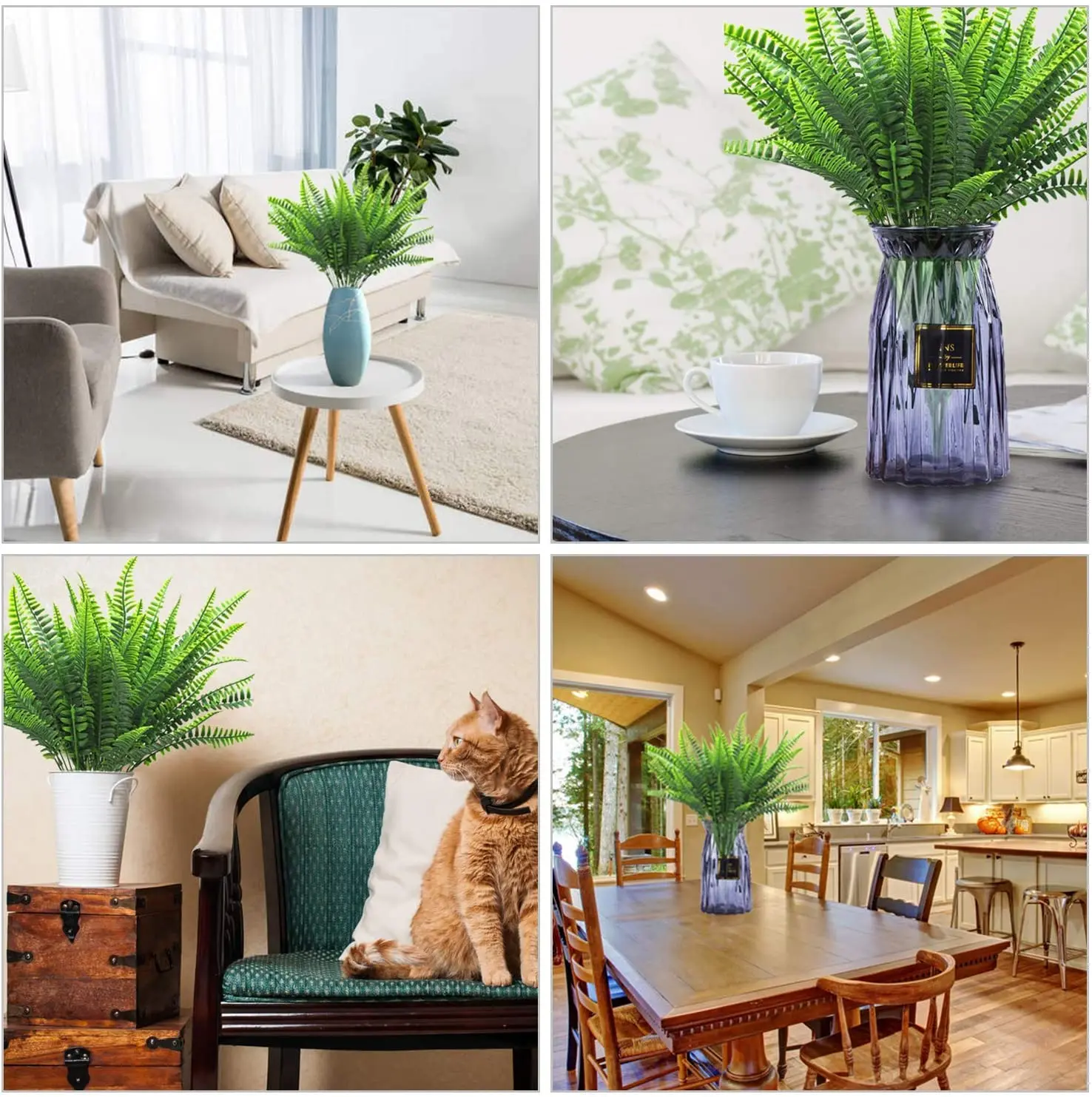 D-APF001 Factory Supply Simulation Fern Grass Green Plant Artificial Fern Persian Leaves