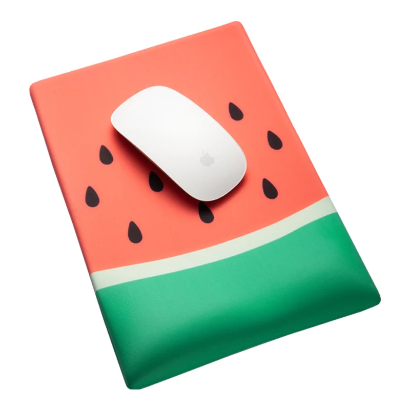 Manufacturer Non-slip Mouse Mat 3D Cute Watermelon Silica Gel Mouse Pad with Wrist Support for Gamer