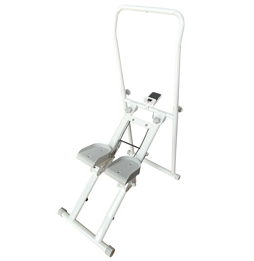 Folding Gym Mini Stepper Climbing Bike Machine with Adjustable Handle and Pedals for Home Fitness Exercise Workout Stair Stepper