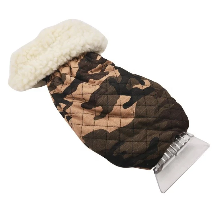Winter Removal Shovel Snow Warmly Mitten Scrapers For Car Cleaning Waterproof Gloves Ice Scraper With Glove
