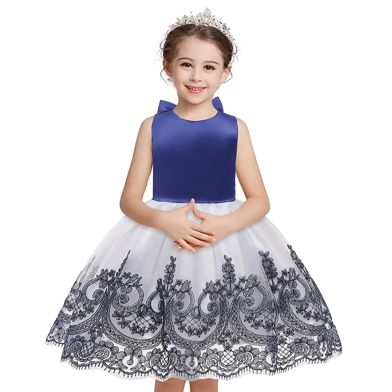 wholesale tulle lace embroidery 6 color beby girl dress baby girl summer ball gown prom dress for 1 to 5 years