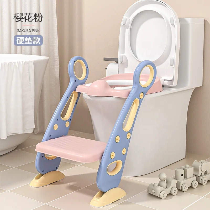 Baby Kids Toilet Training Step Stool Toilet Trainer Potty Chair Ladder Cushion Baby Potty