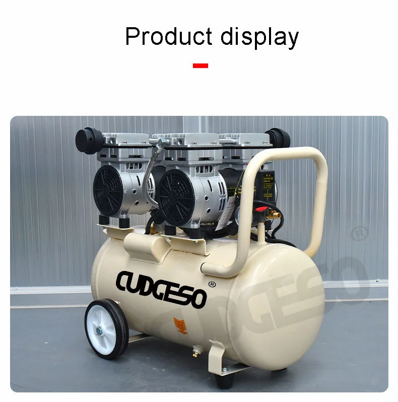 Factory custom industrial professional silent portable oil free air compressor