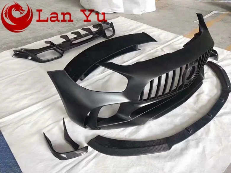 AMG GT carbon fiber body kit Mercedes AMG GT GTS GTC modified PD carbon fiber front bumper front lip