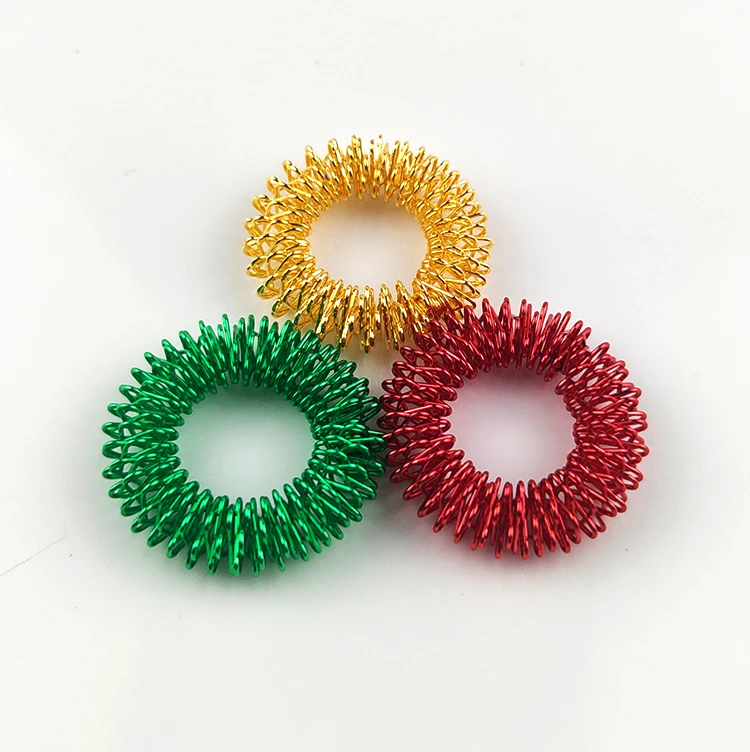 Relaxation Climbing Knuckle Acupuncture Acupressure Point Hand Wrist Stress Reducer Finger Massage Ring for Anxiety Arthritis