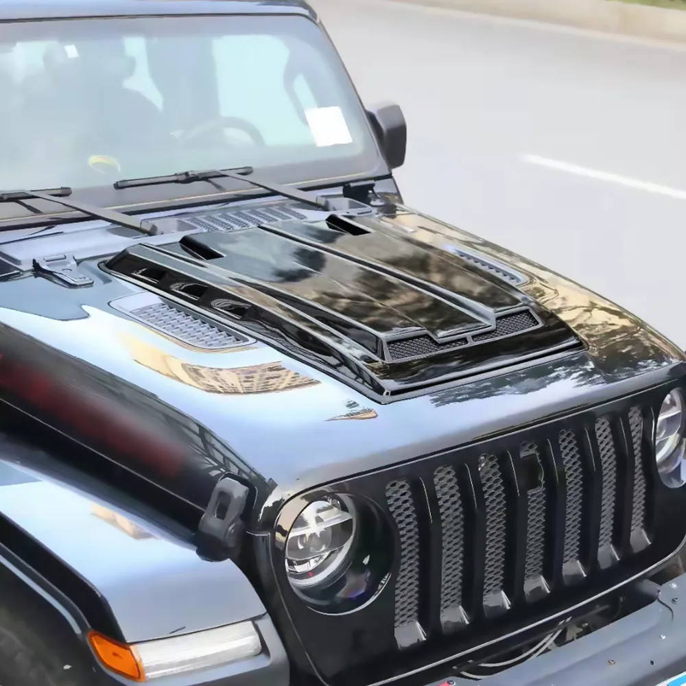 maiker auto body systems automotive parts & accessories for jeep wrangler JL Decoration board Car bonnet Hood Scoop engine Cover