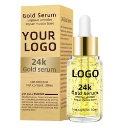 24 K Gold Serum Organic Gold Serum Facial Skin Pure 24k Gold Face Serum Moisturizing Firming Anti Aging Skin Care Essential Oil