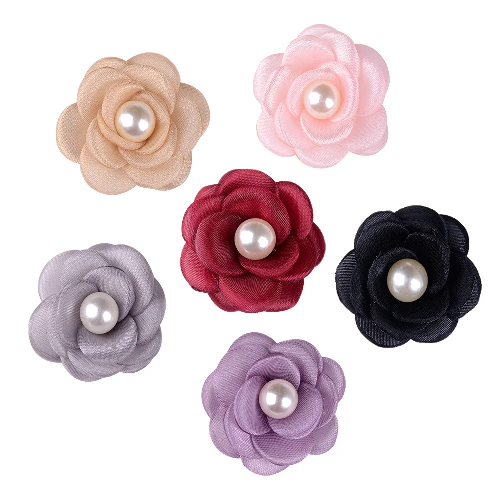 Small Layer Artificial Fabric Flower For Wedding Boutique Chiffon Lotus Party Clothing Hair Accessories Decorative Flowers