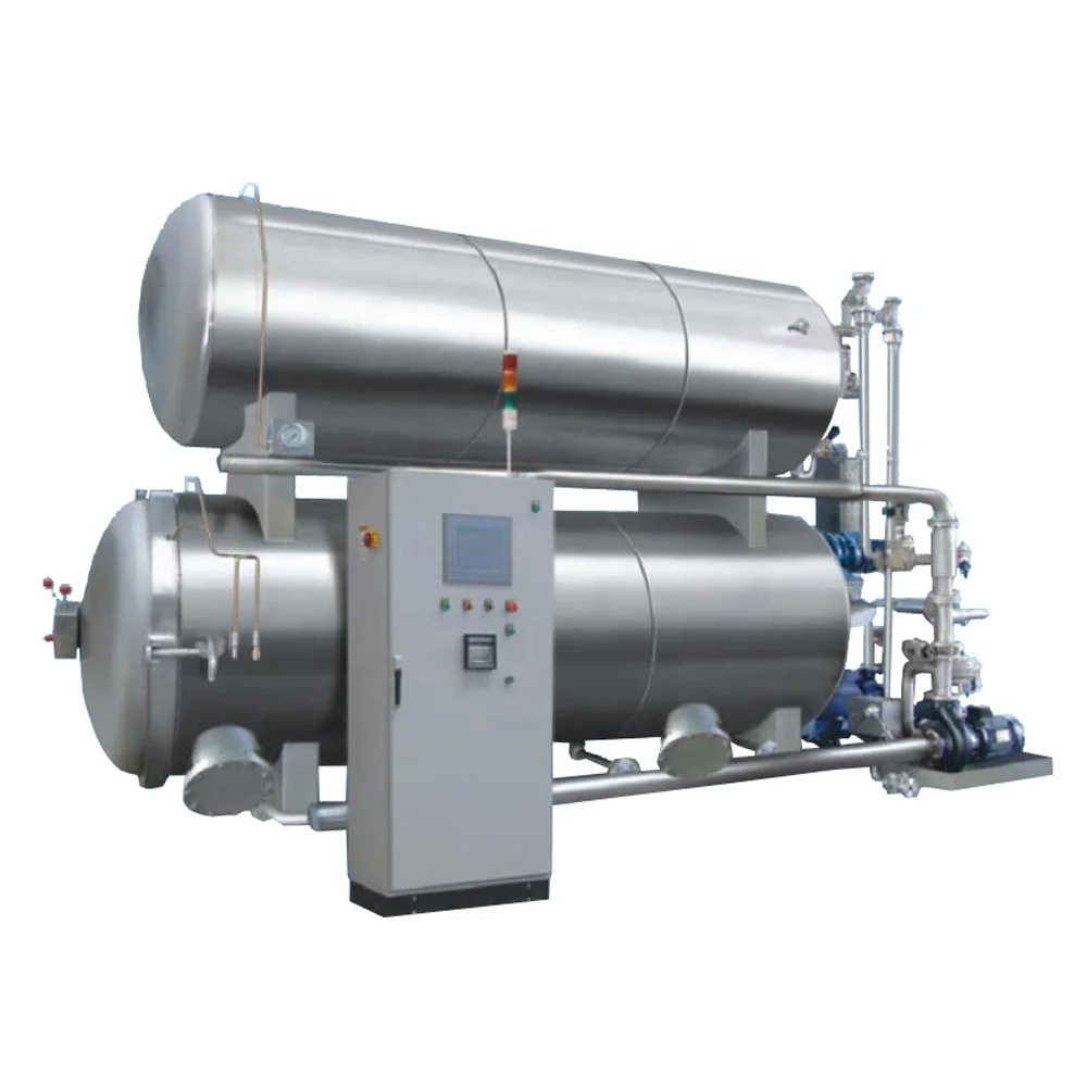 Industrial Spraying Automated Retort Pouch Machine Jars Tin sardine canned Immersion Type Retort Autoclave