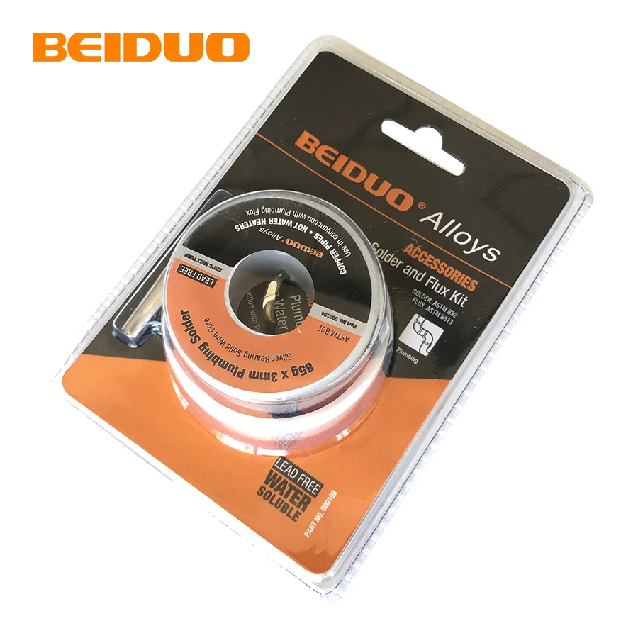 Plumbing solder & flux kit  Solder plumbing solid core with flux