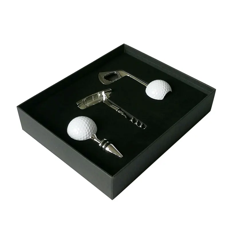 Golf Shaped Wine Bottle Corkscrew Opener Club Bar Kitchen Tool Set