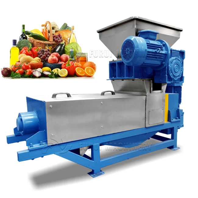 food waste dehydrator with shredder/cassava residue dewatering machine/vegetable waste screw press dewatering machine