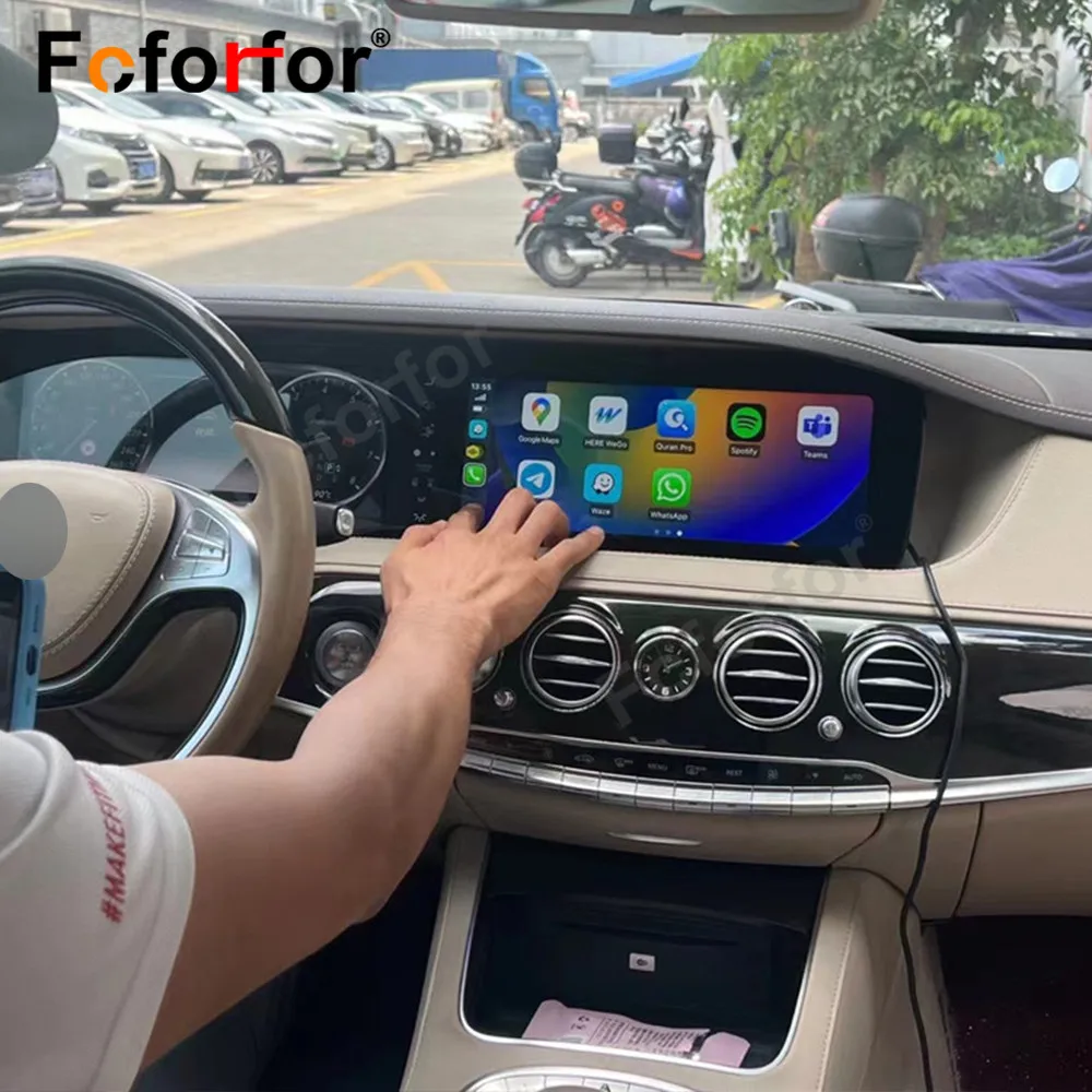 Android13 Carplay For Mercedes Benz S W222 2014-2017 Upgraded 2022 Carplay With GPS Navigation WIFI Mirrorlink Radio Head Unit