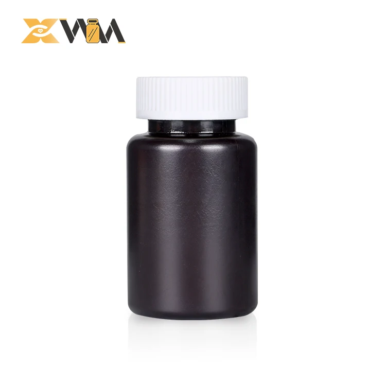 175 ml 6 oz 8 oz 10oz 300 CC Black Frosted Vitamin HDPE Bottle Soft Touch twist cap wide mouth Supplement Bottle for pills