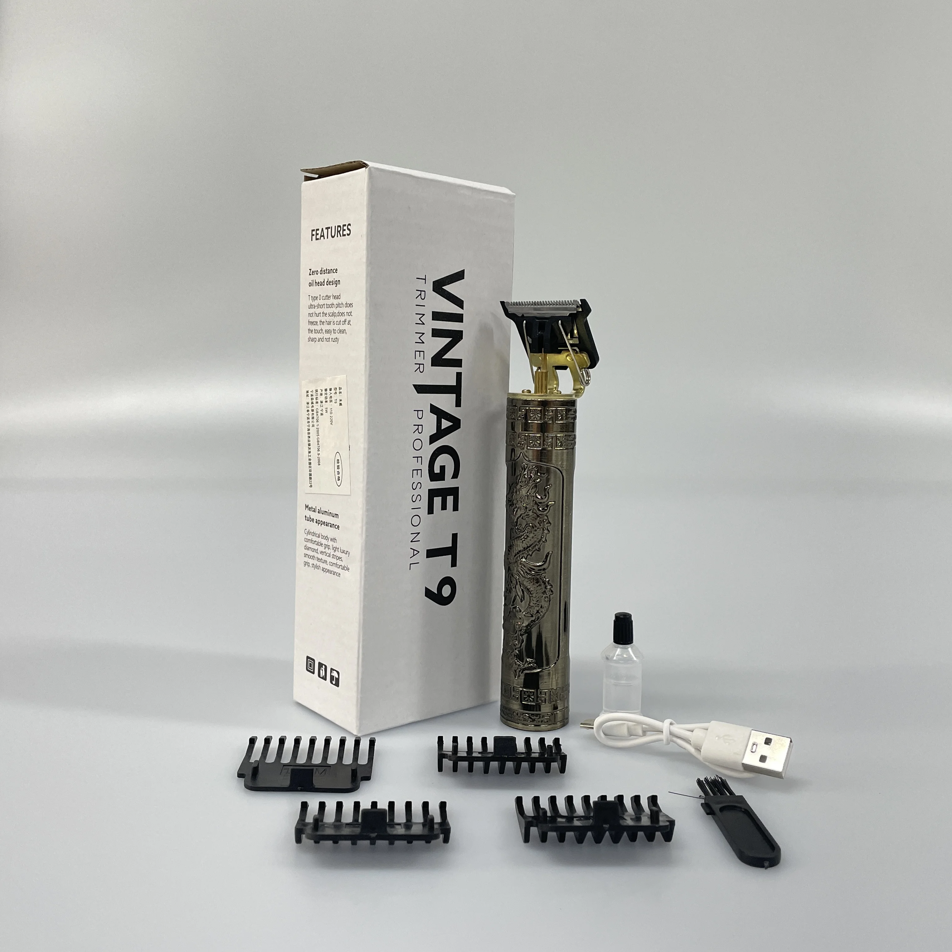 Professional Cordless Shaper Hair Trimmer Hair Clipper T-Blade Hair Clipper for Men Beard Shaver Barbershop