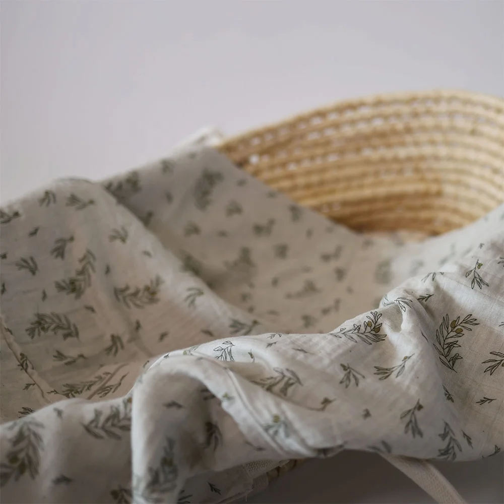 Custom Waffle Fabric Towel For Newborn Wrap Shower Gift With Printed Patterns Bamboo Cotton Baby Muslin Swaddle Blanket