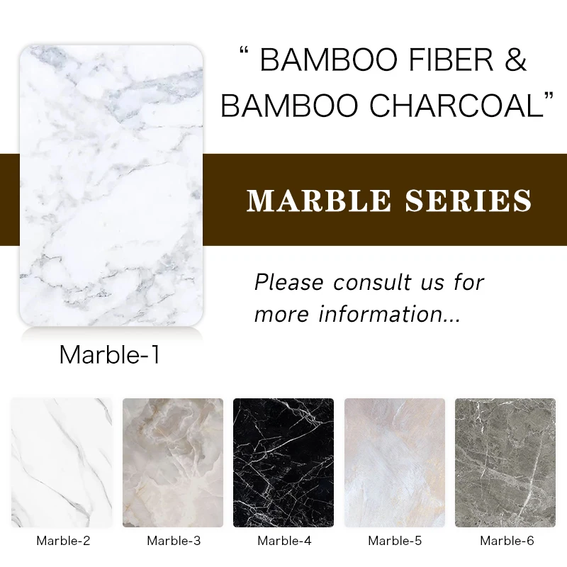 Waterproof Bamboo Charcoal Fiber Board WPC Wall Panel PVC marble sheet interior wall decor