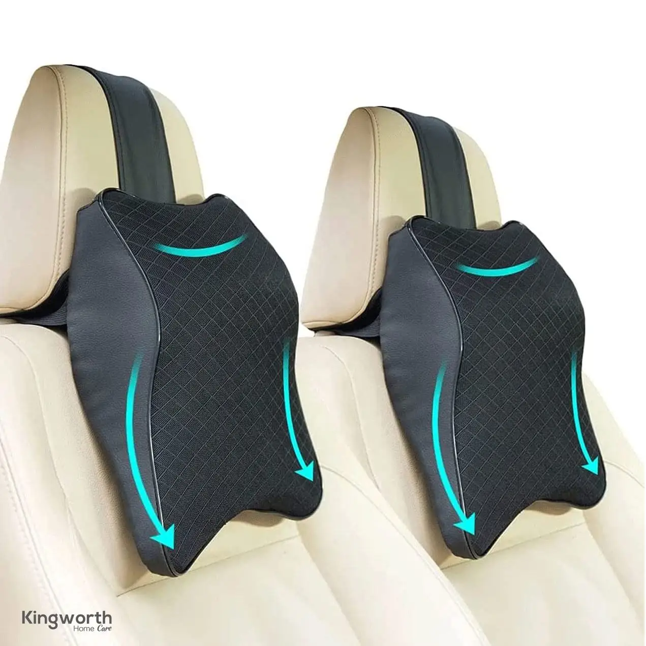 Designer Headrest Car Neck Head Pillow Cushion Set Driver Memory Foam Seat Headrest Seat Travel Lumbar Support Pillows For Car