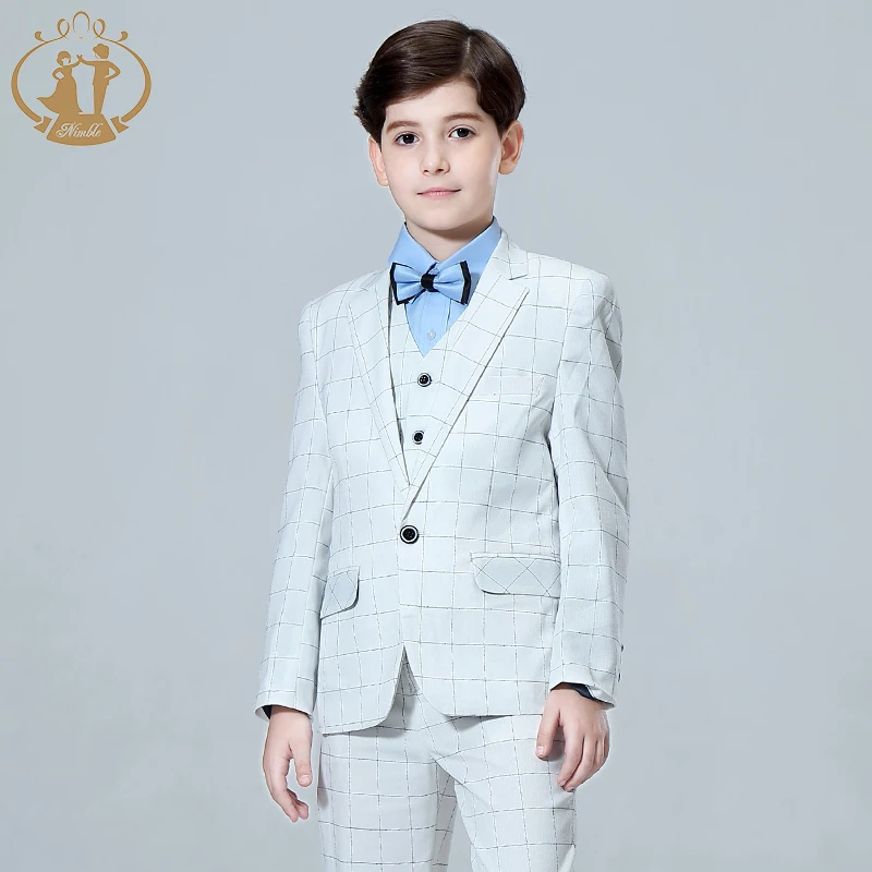 2021 3 Pieces Suits Boys Formal Wedding Tuxedo Corduroy