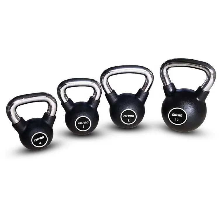 Chromed Handle PU Coated Weightlifting Kettlebell