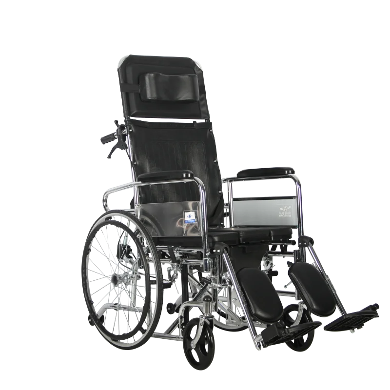 Hot sale multifunctional detachable armrests, foldable wheelchair, high backrest, fully tilted