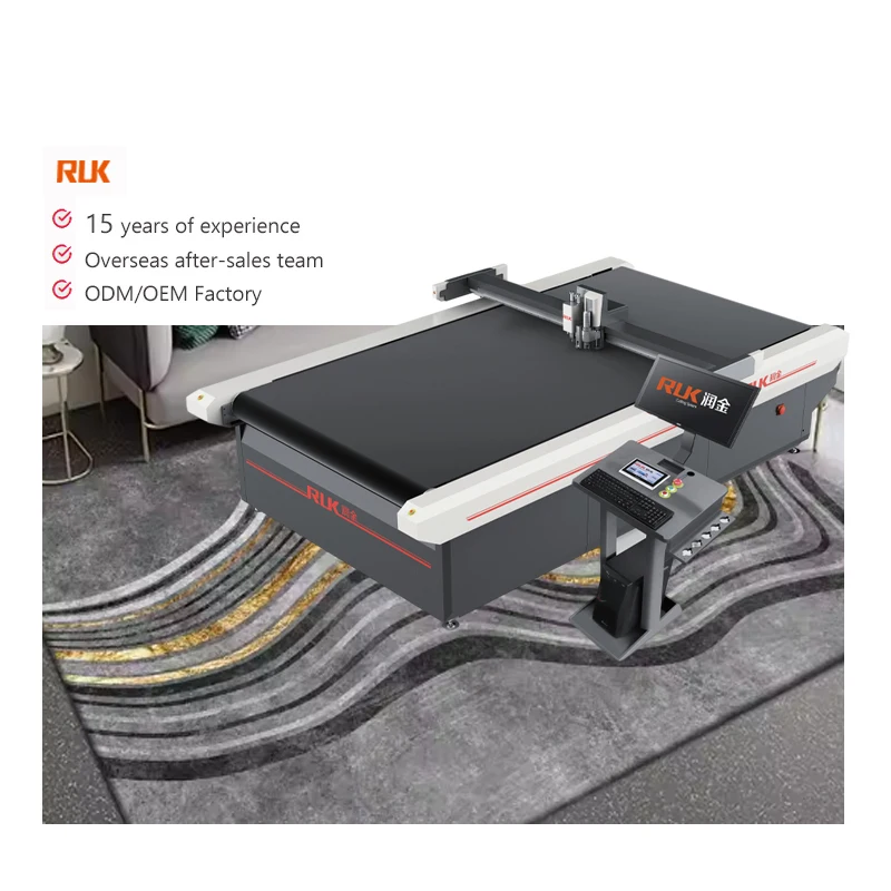 RUK MCC NEW Automatic Feeding Ground Mat Oscillating Cutting Machine Carpet Cutting Machine For Turkey Carpet Rug