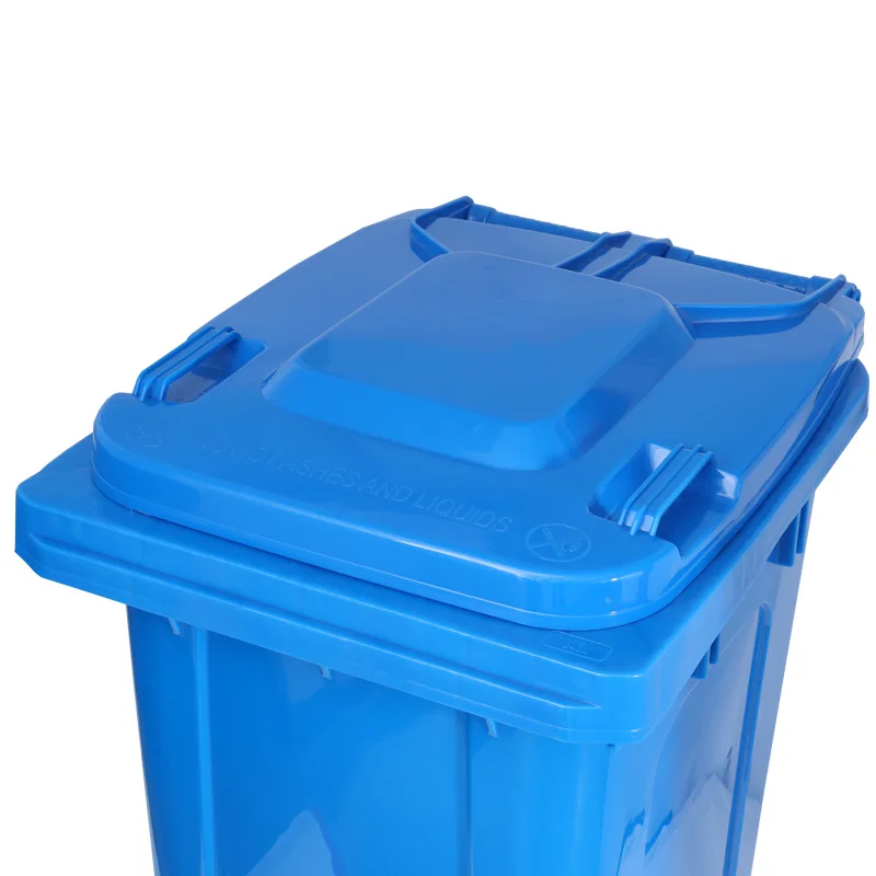 Custom Color Recycle Outdoor 240L Wheeled Mobile Plastic Rubbish Garbage Trash Can for Kitchen restaurant Hotel