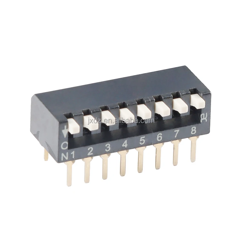 DSPV08LHGET 2 54 мм Шаг 8-bit клавиатура Тип DIP-переключатель/рычажный переключатель