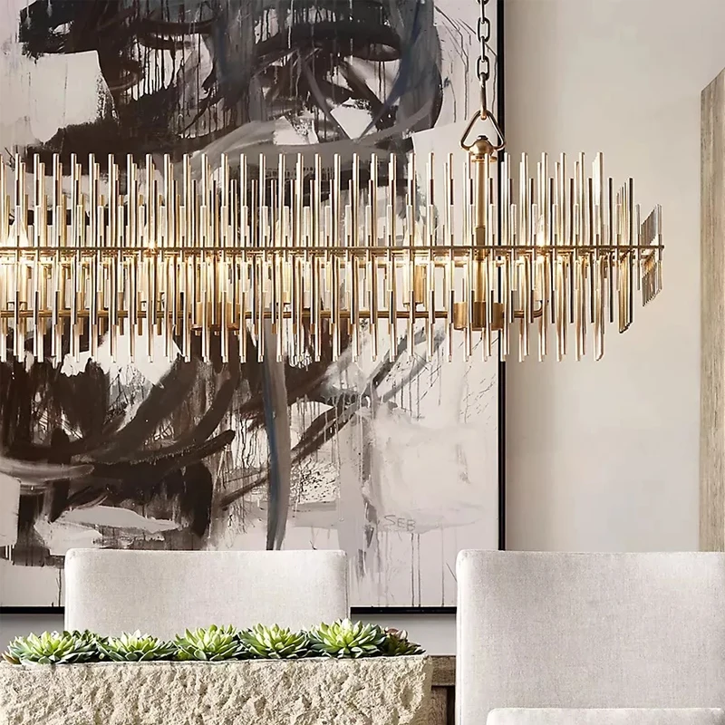 Good Price Banquet Hall Villa Hotel Commercial Big Luxury Stainless Steel Led Crystal Chandelier Lighting