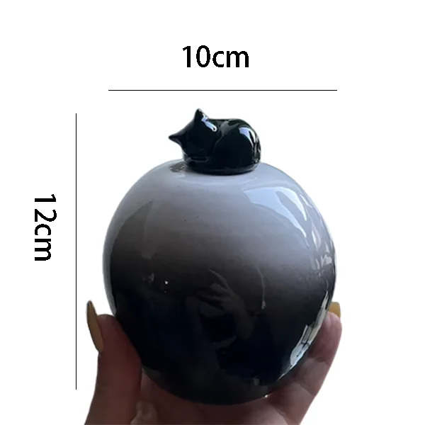 Wholesale custom keepsake kitten urns hand made multi colour glazed ceramic cremation urns for pet cremated ashes