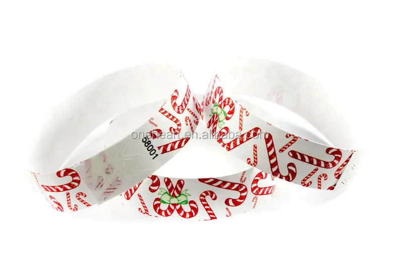 Water Proof Disposable Tyvek Printable Paper Tickets wristbands ID wristband For Party and Sports Events