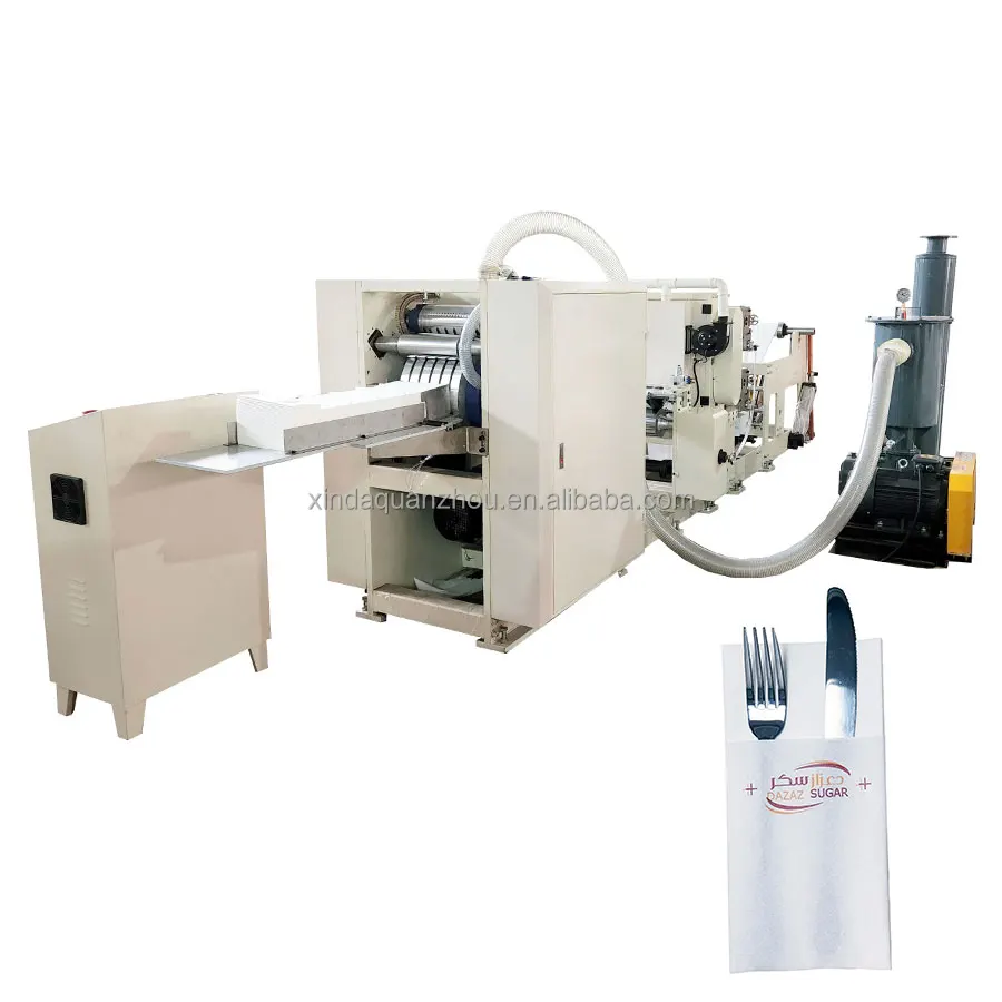 1/8 Folding Automatic Kangaroo Type Dinner Napkin Airlaid Paper Printing Folding Making Machine
