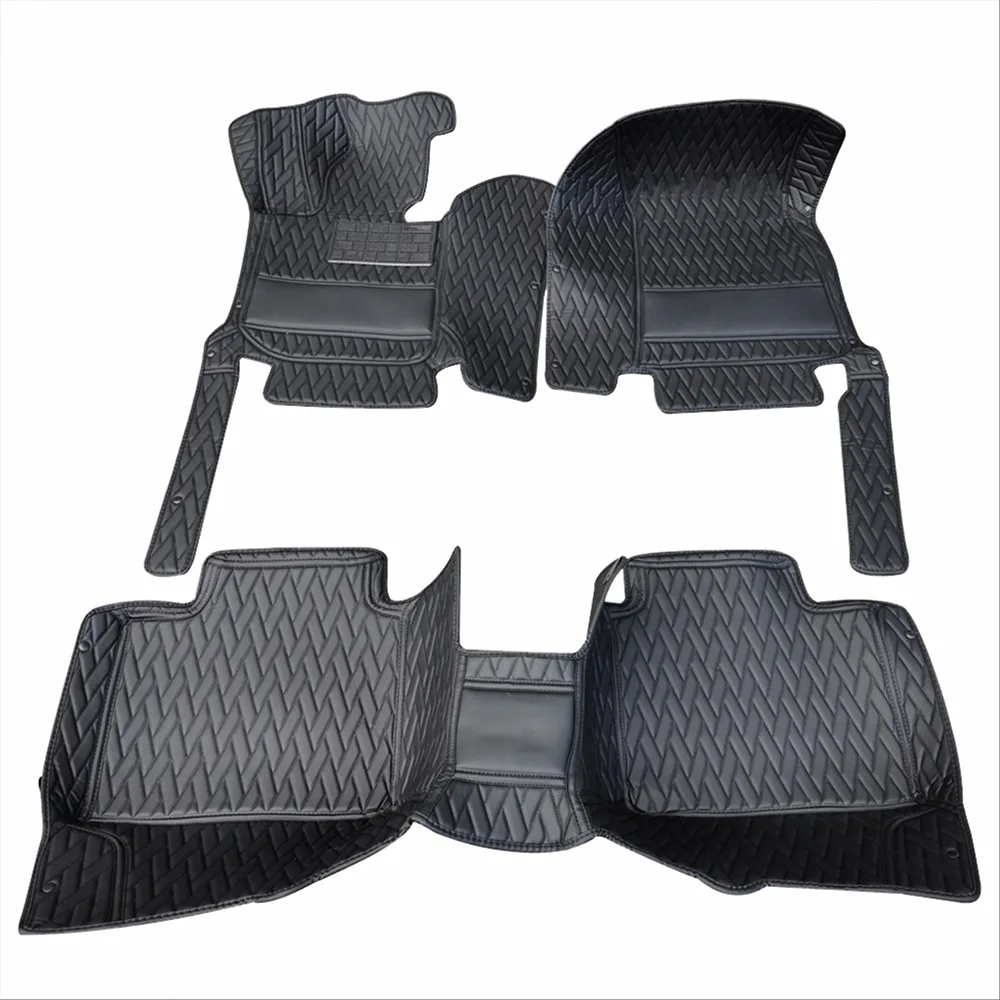 Leather Double Foot Car Mat Manufacturer Wholesale Luxury Universal Rubber Pvc 4 Pcs Set Car Mats Customizable Floor 10 Sets