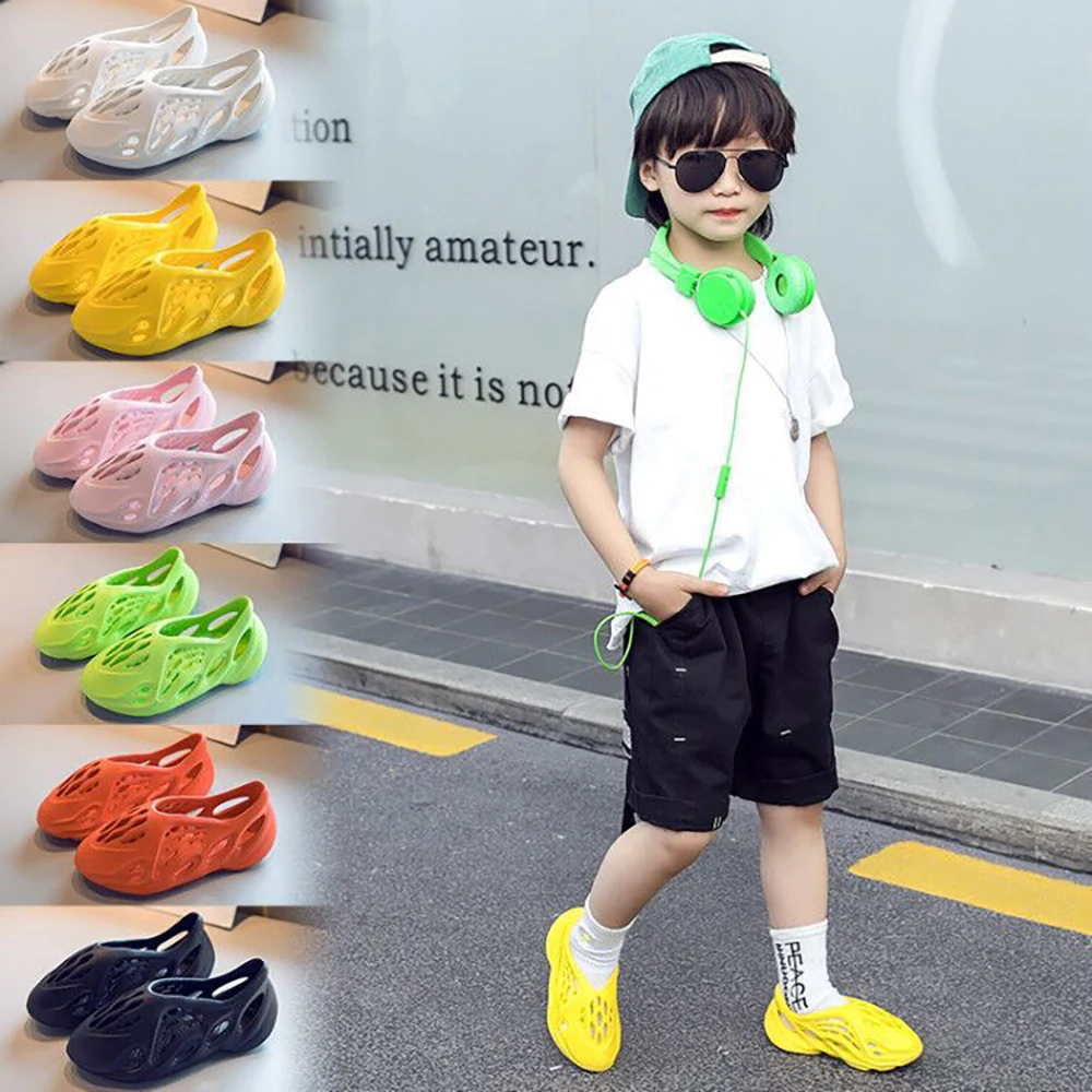 
Hot Sale Summer Kids Beach Slipper Yezzy Slide Children Sandals For Boy Girls 
