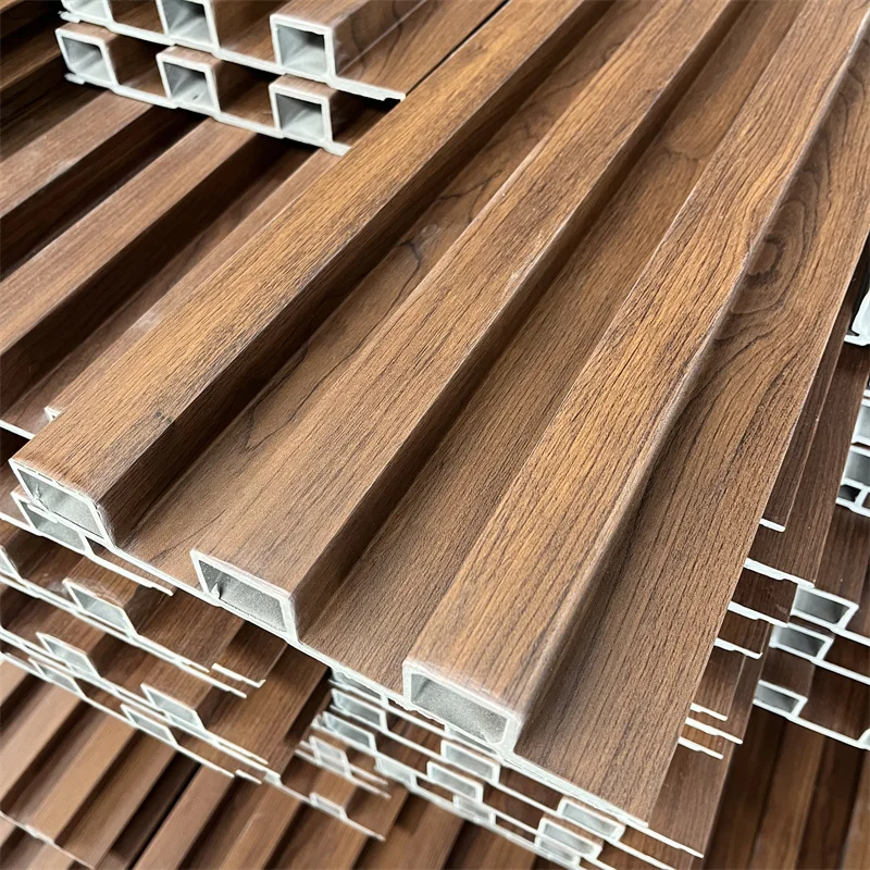 WPC Groove Exterior Wall Panel PVC Insert Wall Panel for Bedroom Decoration