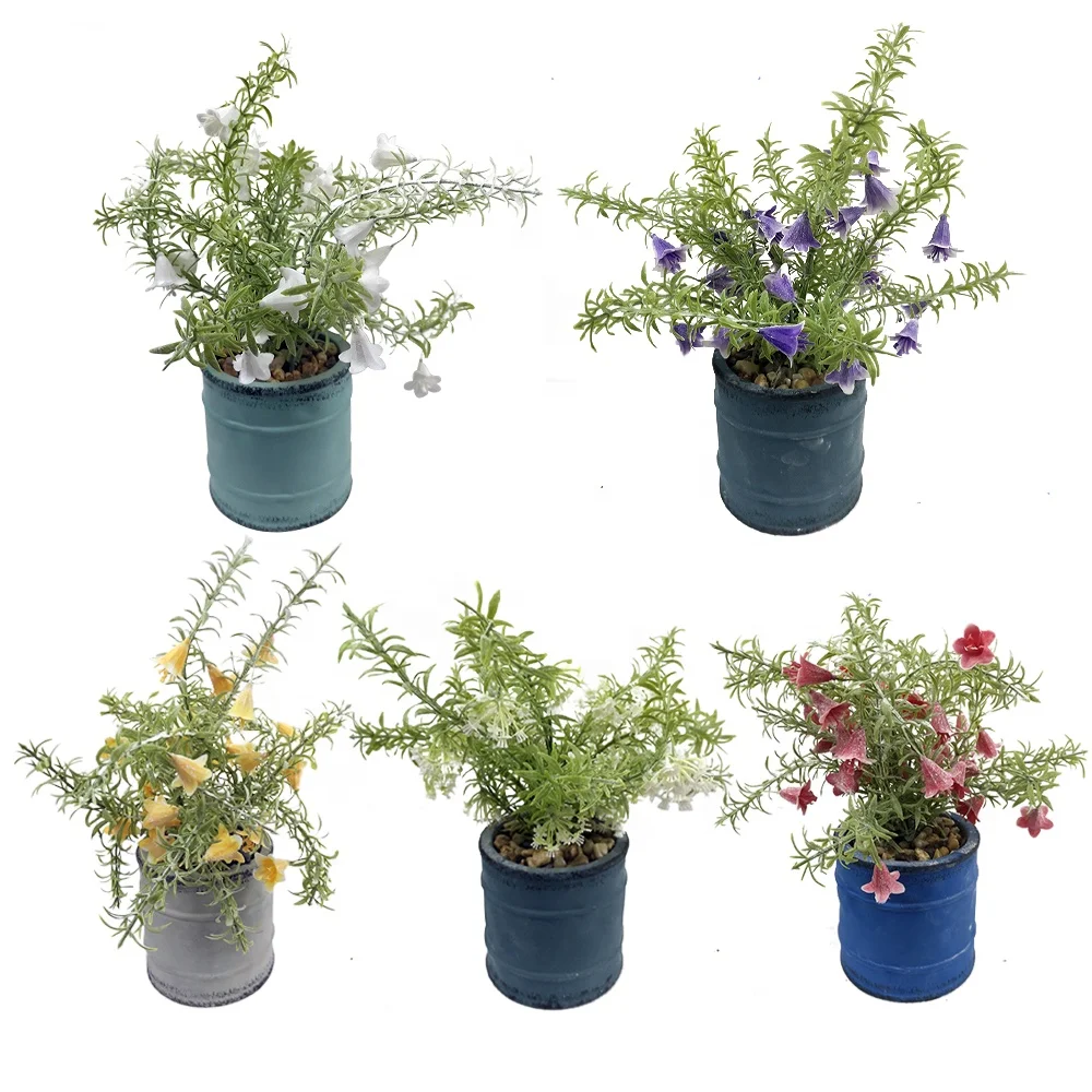 Artificial Flowers Faux Flowers in Pots Small White Pink Red Yellow Daisy Pack 4 Silky Daisies Fake Plant Flower for Home Decor